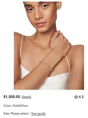 David Yurman Cable Buckle Bracelet with Gold 5mm